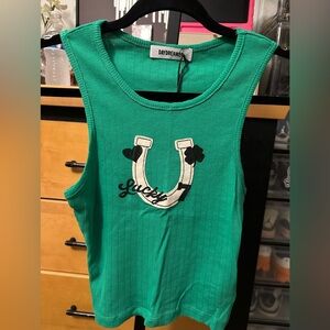 Daydreamer Green Ribbed Knit Top